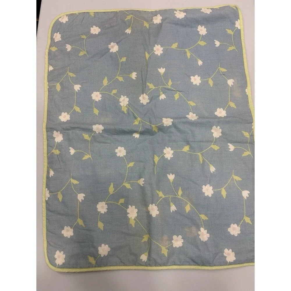 American Girl Pleasant Company Doll Bed Blanket Floral Reversible Vintage 18”